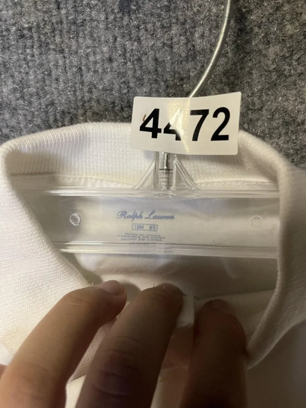 Ralph Lauren Polo Shirt Boys 12-18 Months White Short Sleeve Pony Logo Knit